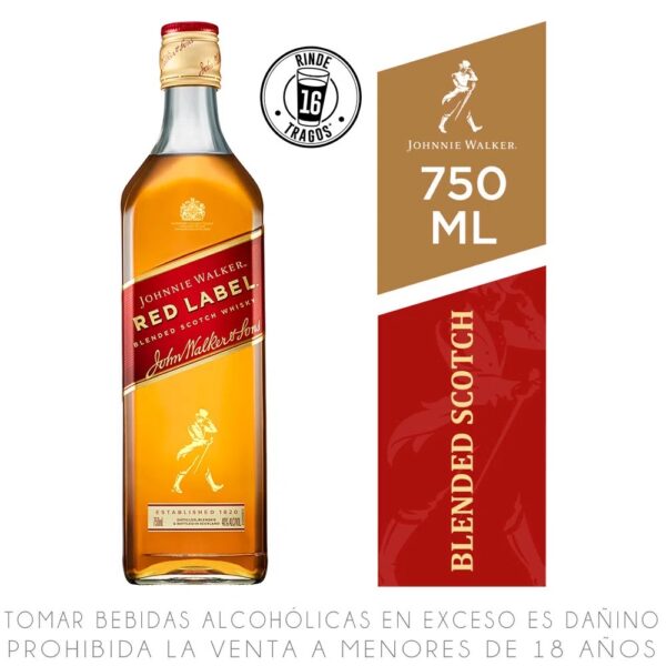 Whisky Johnnie Walker Red Label 750ml
